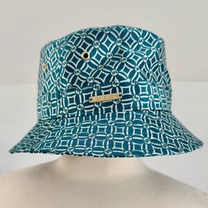 Michael Kors Teal Logo Bucket Hat - one size